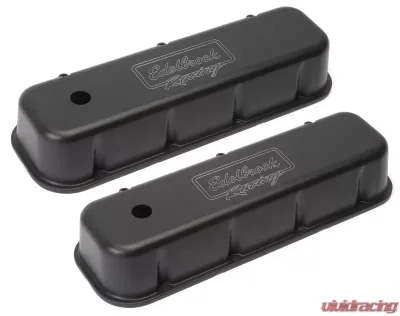Edelbrock Valve Cover Victor Series Chevrolet 1965 and Later 396-502 V8 Tall Black - 41803