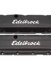 Edelbrock Valve Cover Signature Series Chevrolet 1965 and Later 396-502 V8 Low Black                                     - 4483 - Image 4