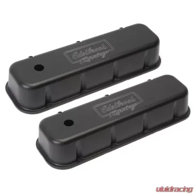 Edelbrock Valve Cover Victor Series Chevrolet 1965 and Later 396-502 V8 Tall Black - 41803