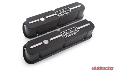 Edelbrock Valve Cover Racing Series Ford 289-302-351W CI V8 Tall Black - 41653