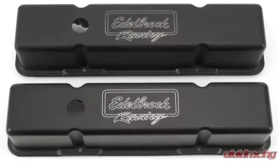 Edelbrock Valve Cover Victor Series Chevrolet 1959-1986 262-400 CI V8 Tall Black - 41733