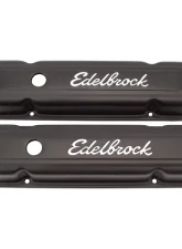 Edelbrock Valve Cover Signature Series Pontiac 1962-1979 301-455 CI V8 Low Black                                     - 4453 - Image 4
