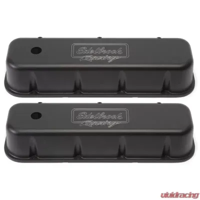Edelbrock Valve Cover Victor Series Chevrolet 1965 and Later 396-502 V8 Tall Black - 41803