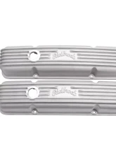 Edelbrock Valve Cover Classic Series Chevrolet 1959-1986 262-400 CI V8 w/ Breather Holes Satin                                     - 41439 - Image 3
