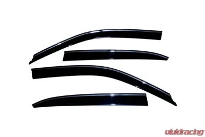 AVS Ventvisor Low Profile Deflectors 4pc Smoke w/Chrome Trim Lexus LS430 2001-2006 - 794006