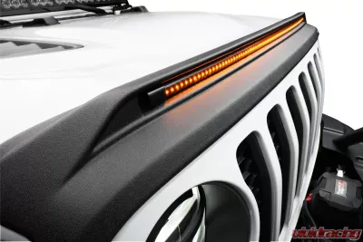 AVS Aeroskin Low Profile Hood Shield w/ Lights Black Jeep Wrangler (JL) 2018-2019 - 753156