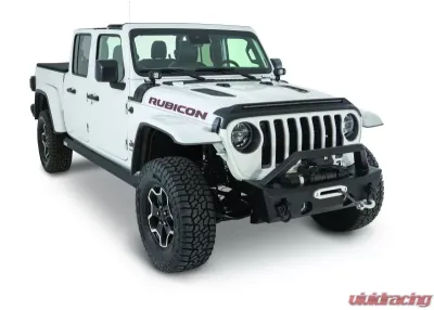 AVS Aeroskin Low Profile Hood Shield w/ Lights Black Jeep Wrangler (JL) 2018-2019 - 753156