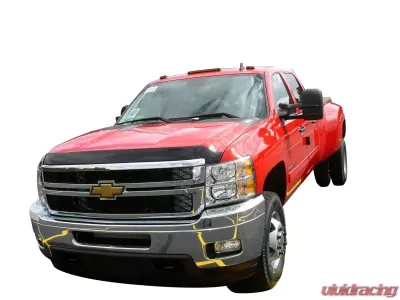 AVS Aeroskin Low Profile Acrylic Hood Shield Smoke Chevrolet Silverado 2500 2011-2014 - 322030