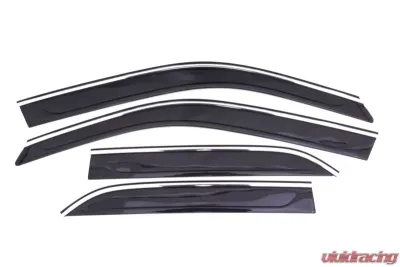 AVS Ventvisor Low Profile Deflectors 4pc Smoke w/Chrome Trim Chrysler 300 2011-2018 - 794016