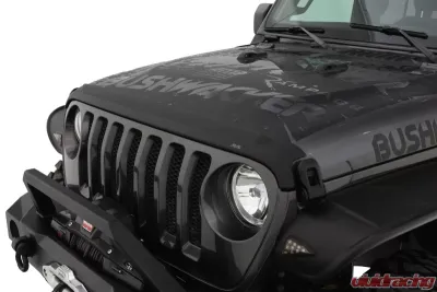 AVS Aeroskin II Textured Low Profile Hood Shield Black Jeep Wrangler (JL) 2dr/4dr 2018+ - 436148