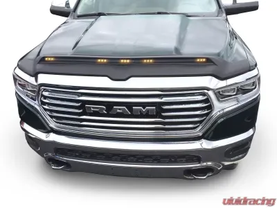 AVS Aeroskin Low Profile Hood Shield w/ Lights Black Dodge Ram 1500 2019 - 753163