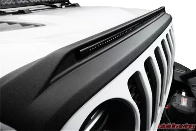 AVS Aeroskin Low Profile Hood Shield w/ Lights Black Jeep Wrangler (JL) 2018-2019 - 753156