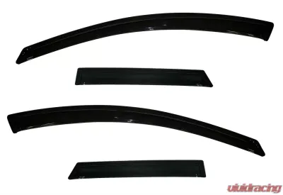 AVS Ventvisor Outside Mount Window Deflectors 4pc Smoke Mazda 3 (5 Door Sport) 2010-2013 - 94325