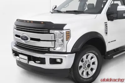 AVS Aeroskin Low Profile Hood Shield w/ Lights Black Ford F250 Super Duty 2017-2019 - 753135