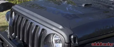 AVS Aeroskin II Textured Low Profile Hood Shield Black Jeep Wrangler (JL) 2dr/4dr 2018+ - 436148