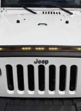AVS Aeroskin Low Profile Hood Shield w/ Lights Black Jeep Wrangler JK 2007-2018                                     - 753060 - Image 2