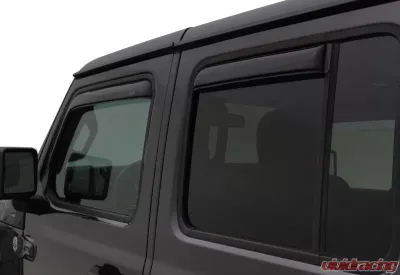 AVS Ventvisor In-Channel Window Deflectors 4pc Smoke Jeep Wrangler Unlimited (4-Door) 2018 - 194811