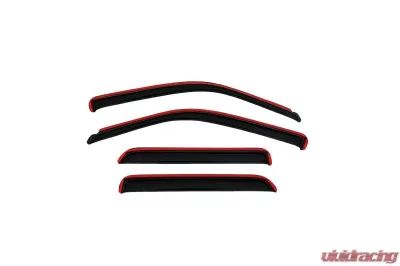 AVS Ventvisor In-Channel Front & Rear Window Deflectors 4pc Smoke Ford Focus ZX4 2000-2005 - 194736