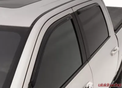 AVS Ventvisor In-Channel Front & Rear Window Deflectors 4pc Smoke Dodge RAM 1500 Quad Cab 2002-2008 - 194623