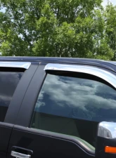 AVS Ventvisor Front & Rear Window Deflectors 4pc Chrome Chevrolet Silverado 1500 Ext. Cab 1999-2007                                     - 684044 - Image 7