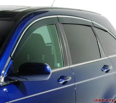 AVS Ventvisor Low Profile Deflectors 6pc Smoke w/Chrome Trim Cadillac SRX 2010-2017 - 796003