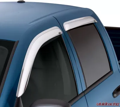 AVS Ventvisor Front & Rear Window Deflectors 4pc Chrome Chevrolet Silverado 1500 Ext. Cab 1999-2007 - 684044