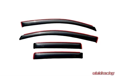 AVS Ventvisor In-Channel Front & Rear Window Deflectors 4pc Smoke Dodge Caliber 2007-2012 - 194323