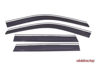 AVS Ventvisor Low Profile Deflectors 4pc Smoke w/Chrome Trim Jeep Grand Cherokee 2011-2018 - 794015