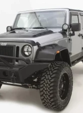 AVS Ventvisor & Aeroskin Deflector Combo Kit Matte Black Jeep Wrangler (2 Door) 2007-2018                                     - 56020060 - Image 2