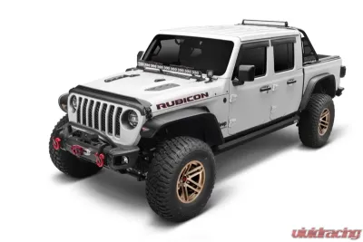AVS Aeroskin Low Profile Hood Shield w/ Lights Black Jeep Wrangler (JL) 2018-2019 - 753156
