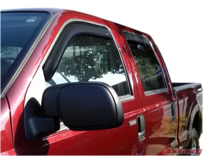 AVS Ventvisor In-Channel Front & Rear Window Deflectors 4pc Smoke Ford F-250 Supercrew 1999-2016 - 194953