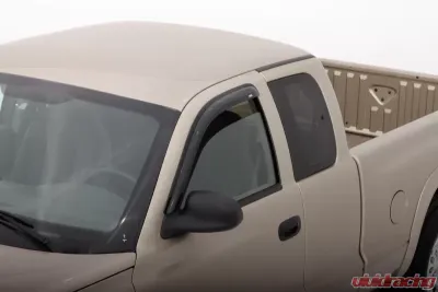 AVS Ventvisor Outside Mount Window Deflectors 4pc Smoke Dodge Dakota Crew Cab 2000-2004 - 94853