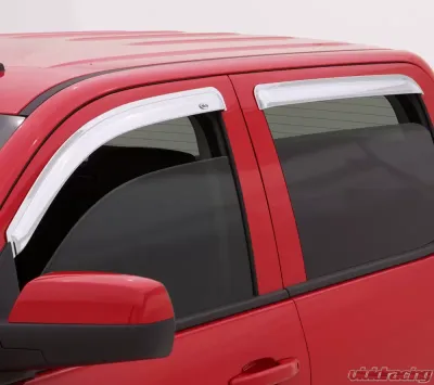 AVS Ventvisor Outside Mount Front & Rear Window Deflectors 4pc Chrome Dodge Journey 2008-2018 - 684072
