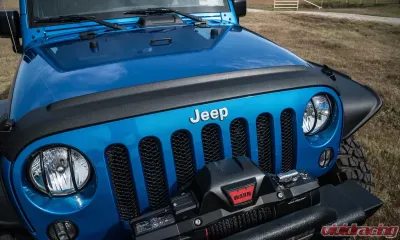 AVS Aeroskin II Textured Low Profile Hood Shield Black Jeep Wrangler (JK) 2007-2018 - 436060