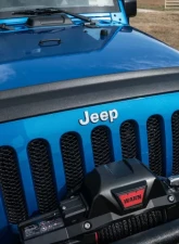 AVS Aeroskin II Textured Low Profile Hood Shield Black Jeep Wrangler (JK) 2007-2018                                     - 436060 - Image 3