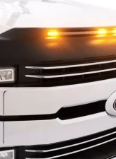 AVS Aeroskin Low Profile Hood Shield w/ Lights Black Ford F250 Super Duty 2017-2019                                     - 753135 - Image 4