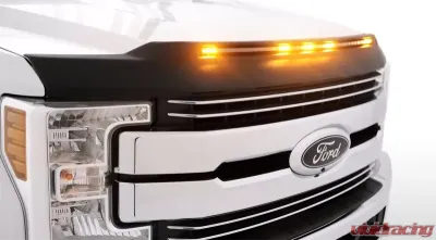AVS Aeroskin Low Profile Hood Shield w/ Lights Black Ford F250 Super Duty 2017-2019 - 753135