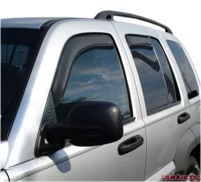 AVS Ventvisor In-Channel Front & Rear Window Deflectors 4pc Smoke Jeep Liberty 2002-2007 - 194428