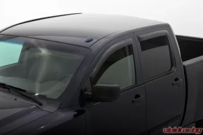 AVS Ventvisor Outside Mount Window Deflectors 4pc Smoke Nissan Titan Crew Cab 2004-2015 - 94858