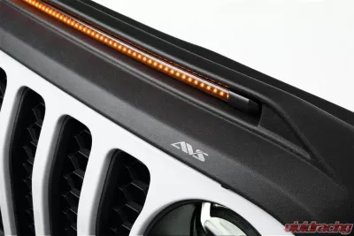 AVS Aeroskin Low Profile Hood Shield w/ Lights Black Jeep Wrangler (JL) 2018-2019 - 753156