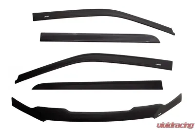 AVS Ventvisor & Aeroskin Deflector Combo Kit Matte Black Chevrolet Silverado 2500 Crew Cab 2015-2018 - 56033087