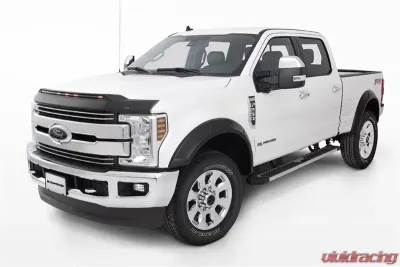 AVS Aeroskin Low Profile Hood Shield w/ Lights Black Ford F250 Super Duty 2017-2019 - 753135