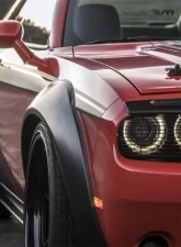 AVS Front and Rear Fender Flares Black (4 Pc) Dodge Challenger Smooth 2008-2021                                     - 850250 - Image 5