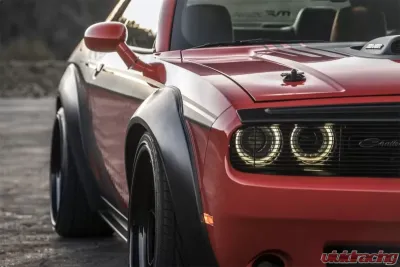 AVS Front and Rear Fender Flares Black (4 Pc) Dodge Challenger Smooth 2008-2021 - 850250