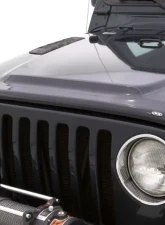 AVS Aeroskin Low Profile Acrylic Hood Shield Smoke Jeep Wrangler 1987-2006                                     - 322091 - Image 4