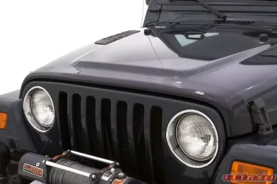 AVS Aeroskin Low Profile Acrylic Hood Shield Smoke Jeep Wrangler 1987-2006 - 322091