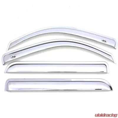 AVS Ventvisor Front & Rear Window Deflectors 4pc Chrome Ford Escape 2013-2019 - 684383