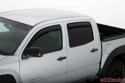 AVS Ventvisor In-Channel Front & Rear Window Deflectors 4pc Smoke Toyota Tacoma Double Cab 2005-2015 - 194056