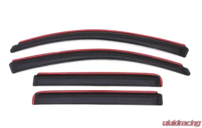 AVS Ventvisor In-Channel Front & Rear Window Deflectors 4pc Smoke Nissan Titan Crew Cab 2004-2015 - 194858