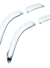 AVS Ventvisor Outside Mount Front & Rear Window Deflectors 4pc Chrome Lincoln Navigator 1998-2018                                     - 684233 - Image 2